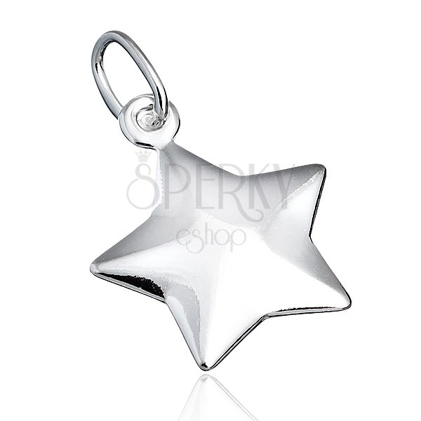 Srebrny wisiorek 925 - wypukła gwiazda