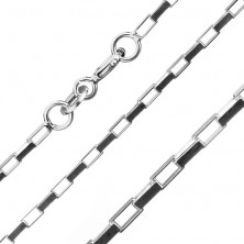 Łańcuszek ze srebra 925 - prostokąty połączone pionowo, 1,5 mm