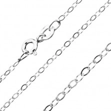 Łańcuszek ze srebra 925 - gładkie owale, 1,8 mm