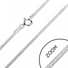 Srebrny łańcuszek 925 - gęste poprzeplatane oczka, 1,4 mm