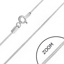 Srebrny łańcuszek 925 - błyszczący kanciasty splot, 0,8 mm