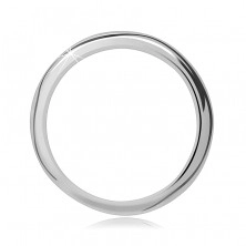 Srebrny pierścionek 925 - wypukła obrączka z falami
