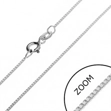 Łańcuszek ze srebra 925 - prostopadle połączone błyszczące kostki, 0,75 mm