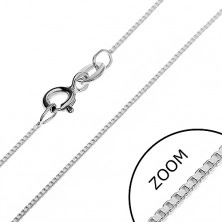 Łańcuszek srebrny 925 - prostopadle połączone puste kostki, 0,7 mm