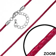 Regulowany czerwony nylonowy naszyjnik sznurkowy z karabińczykiem