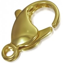Karabińczyk ze stopu miedzi w kolorze złotym, 12 mm