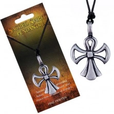 Naszyjnik ze sznurkiem - krzyż Sacred Spirit w postaci anioła