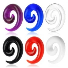 Taper z UV akrylu kolorowa spirala