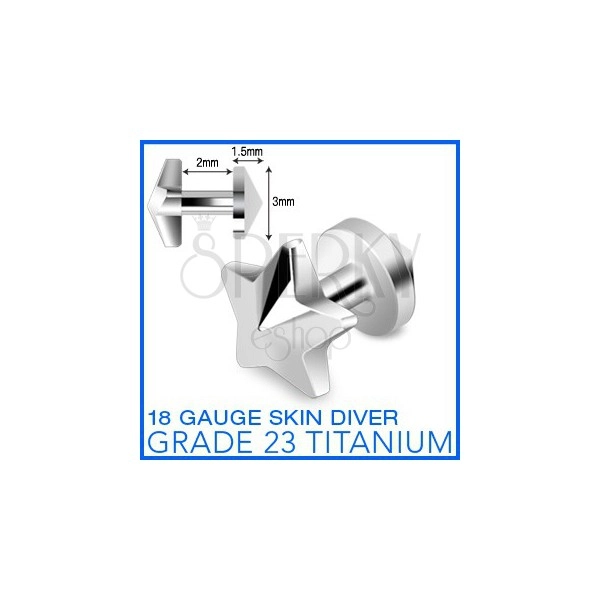 Tytanowy implant "skin diver" z gwiazdką