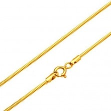 Złoty łańcuszek 585 - ogniwa ułożone we wzór skóry węża, 500 mm