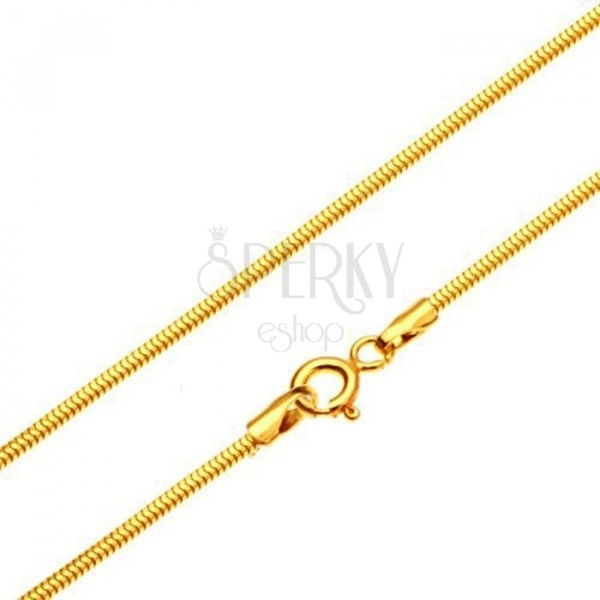 Złoty łańcuszek 585 - ogniwa ułożone we wzór skóry węża, 500 mm