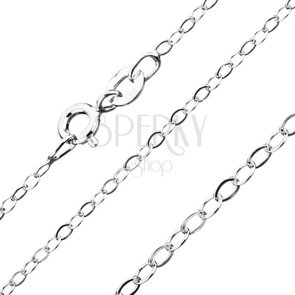 Łańcuszek z owalnych ogniw, srebro 925, szerokość 1,8 mm, długość 450 mm