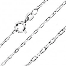 Naszyjnik - łańcuszek i wisiorek z zaokrąglonymi ramionami, srebro 925