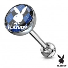 Stalowy kolczyk do języka - różne motywy Playboy