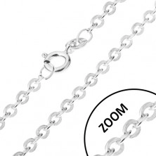Łańcuszek z okrągłych prostopadle połączonych ogniw, srebro 925, 1,2 mm