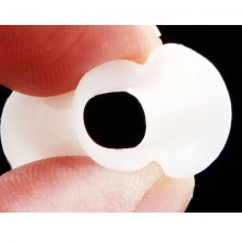 Tunel do ucha z silikonu - biały, elastyczny, różne rozmiary