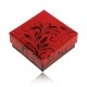 Niższe czerwono-czarne pudełeczko na pierścionek lub kolczyki, ornamenty
