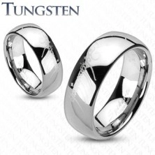 Tungsten pierścionek - obrączka, gładka lśniąca powierzchnia, motyw Władcy Pierścieni, 8 mm