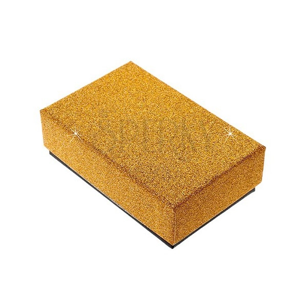 Upominkowe pudełeczko na zestaw lub naszyjnik - błyszcząca powierzchnia złotego koloru