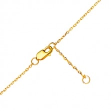 Bransoletka ze złota 585 - symbol nieskończoności z małymi okrągłymi cyrkoniami