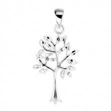 Zawieszka - drzewo życia, wąski pień z rozgałęzionym wierzchołkiem, srebro 925