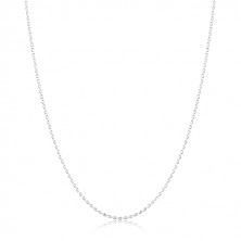 Srebrny łańcuszek 925 - błyszczące okrągłe kulki i krótkie łączenia, 1,2 mm