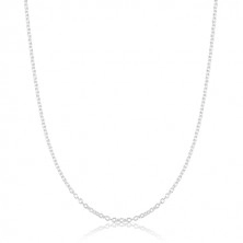 Srebrny łańcuszek 925 - płaskie okrągłe oczka, połączone prostopadle, 1,4 mm