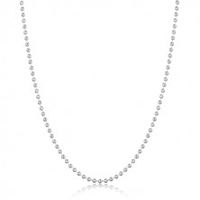 Łańcuszek ze srebra 925 - błyszczące kuleczki oddzielone krótkimi pałeczkami, 2 mm