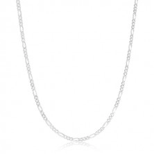 Łańcuszek ze srebra 925 - wzór Figaro, lśniące ścięte krawędzie, 2,7 mm