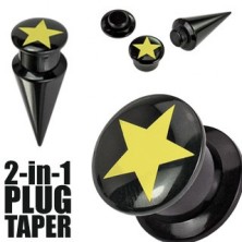 Czarny plug i taper STAR