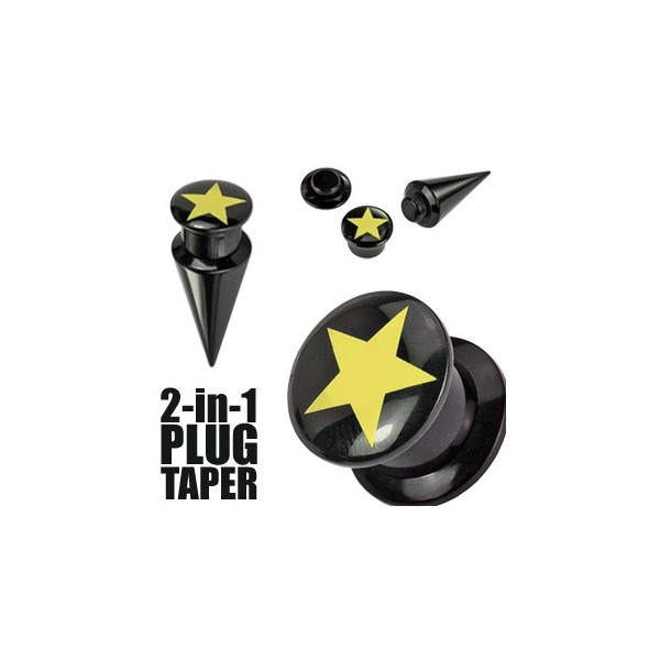 Czarny plug i taper STAR