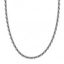 Łańcuszek ze srebra 925 - spiralnie gęsto połączone błyszczące oczka, federing 