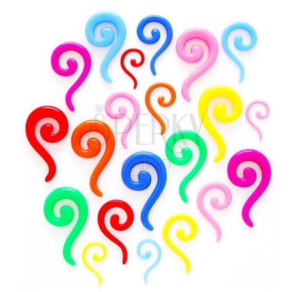 Kolczyk do ucha - kolorowa spirala