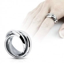 Potrójny pierścionek - stal o wysokim połysku