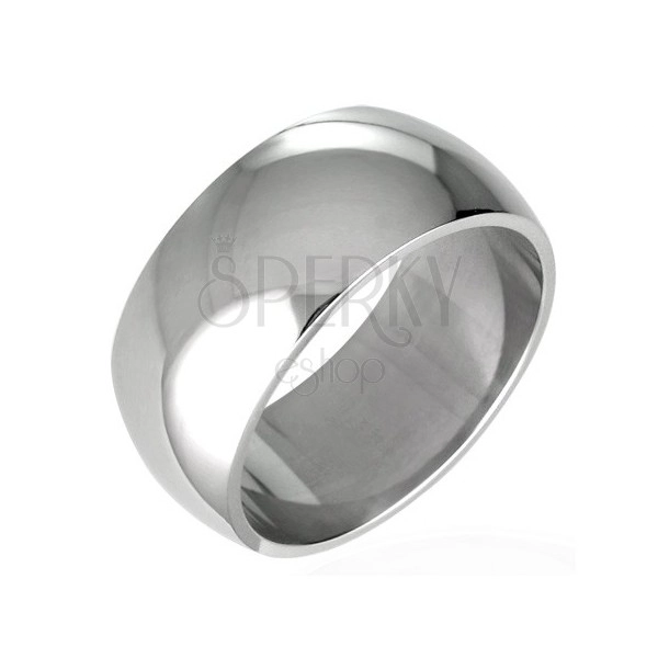 Pierścień ślubny ze stali chirurgicznej - błyszczący, zaokrąglony 8 mm
