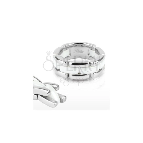 Trzyrzędowy stalowo - ceramiczny pierścień, elastyczny
