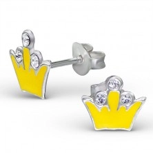 Kolczyki ze srebra 925 - korona królewska