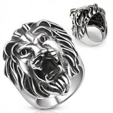 Stalowy pierścień - duży pysk lwa 