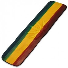 Skórzana bransoletka RASTA - wypukła marihuana, kolory Jamajki
