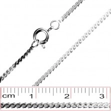 Łańcuszek ze stali chirugicznej - przeplatane ogniwa w kształcie litery S, 1,4 mm