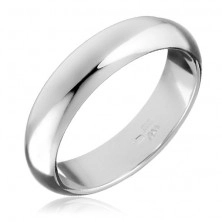 Srebrny pierścionek 925 – gładka, lekko wypukła obrączka