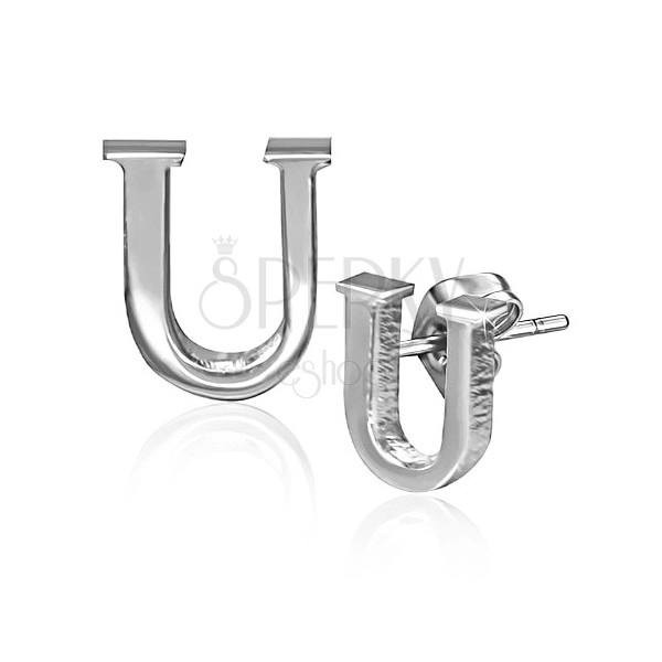 Stalowe kolczyki - wkręty w kształcie litery U