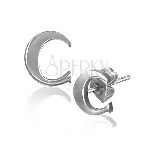 Kolczyki wkręty ze stali - gładka litera C